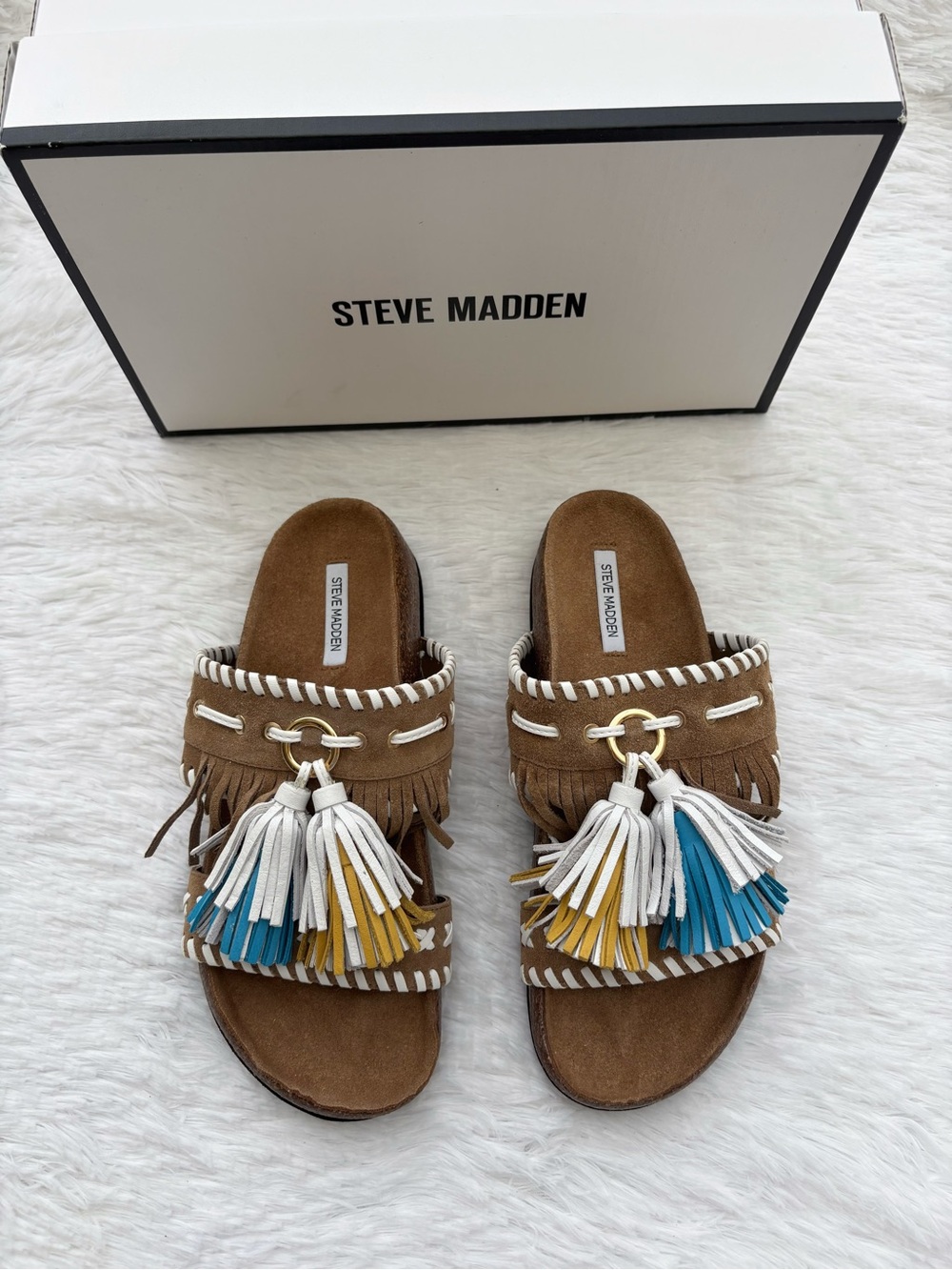 Steve Madden Lester Fringe Woven Sandal